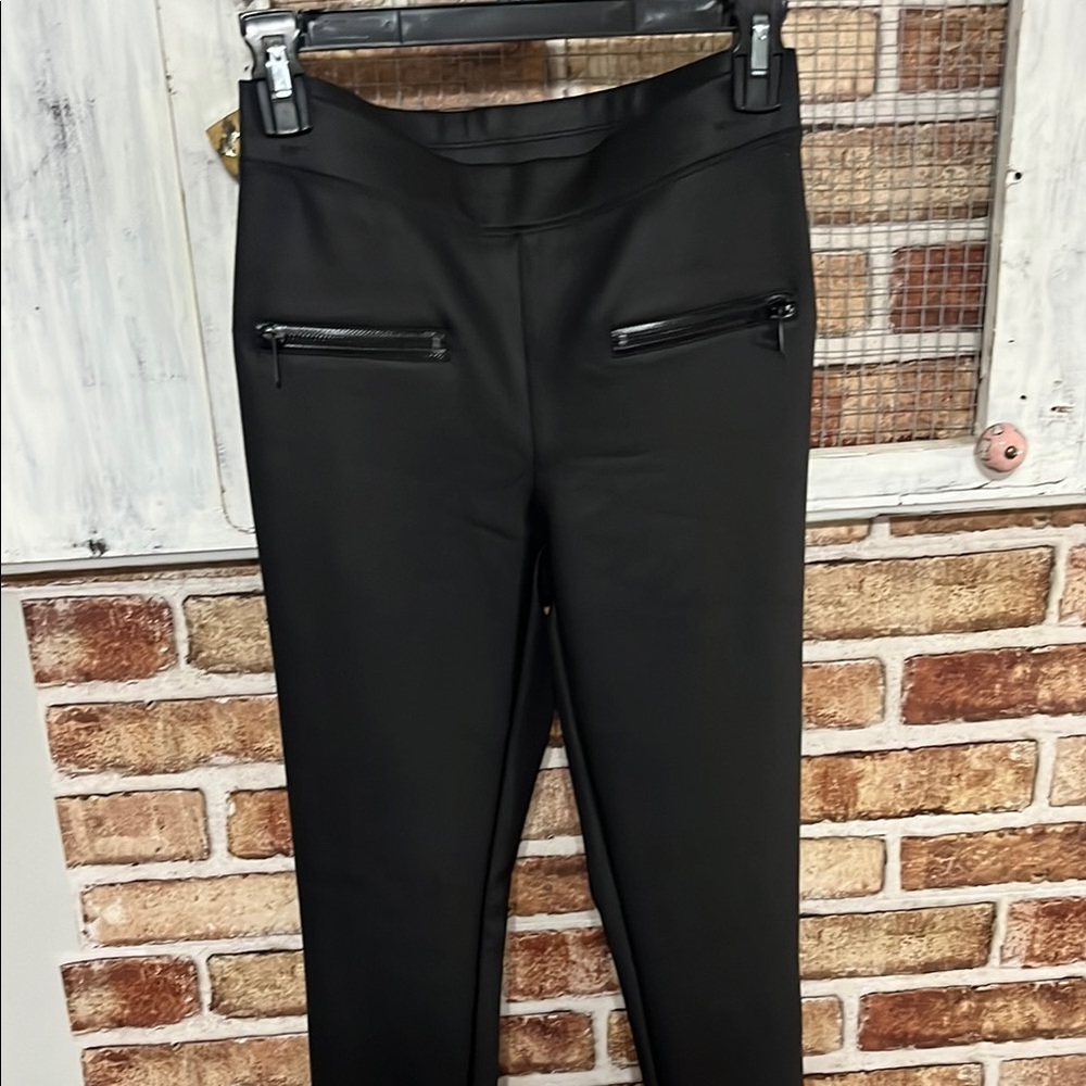 Express Black Leggings with Zipper Detail